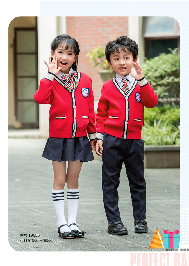 幼儿园园服毛衣礼服款红色热情版