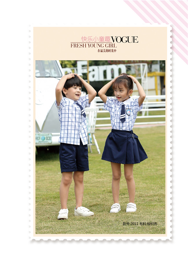 校园服小格子礼服，中小学校服推荐